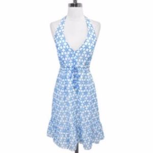 Lilly Pulitzer | floral halter Dress coastal blue